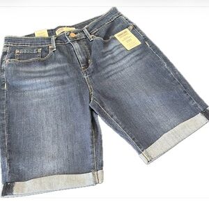 Women’s Levi Signature Strauss Mid-Rise Bermuda Jean Shorts Size 10